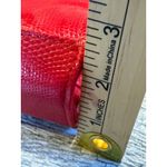 Giorgio Beverly Hills Hand Bag Red Faux Leather Bamboo Straps Christmas Purse Photo 12