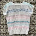 Vintage 50s 60s Lilly of California pastel stripe sleeveless sweater blouse MED Photo 0