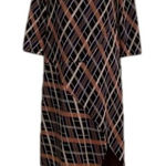 ZARA  Trafaluc Geo Plaid Asymmetrical Retro Style Dress Photo 0