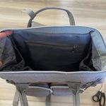 Amazon  Gray‎ Extra Large Diaper Bag Backpack Charging Station Paci Pouch Photo 1