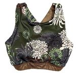 JoyLab Target Floral Glitter Strappy Back Padded Sports Bra Size XS Green Photo 0