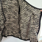 Misook Heritage Fit Blazer Size XL Black Cream Metallic Photo 3