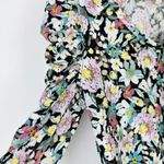 Loft Floral Shirred Puff Sleeve Top Long Sleeves Size XS EUC Photo 6
