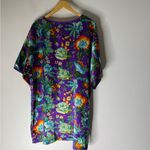 Victoria's Secret Vintage Victoria’s Secret Gold Label Floral Short Sleeve Night Shirt Satin Large Photo 1
