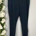 Mud Pie  Navy Green Printed Leggings Large Photo 1