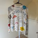 Gabby Isabella NWOT Women's Good Vibes Sweater White Multi Size M Size M Photo 3