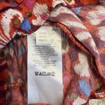 Anthropologie  Robin Mini Dress XS Red Pink Babydoll Floral Ruffled Tiered Fairy Photo 6