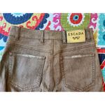 Rare Brand New Escada Munich 1978 Swarovski Crystals Skinny Jeans Size: 32 US 0 Brown Photo 4