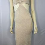 Pink Lily  Cutout Bodycon midi crem dress size small Photo 2