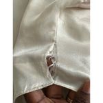 Apostrophe Vintage Intimates Satin Ivory Pink Pajama Set Embroidered Pocket FLAW Photo 6