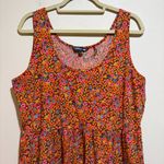 Toad&Co Sunkissed Sunsana Sleeveless Tiered Mini Dress Taffy Micro Floral Print Red Size L Photo 4