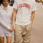 Sporty & Rich SRC Embroidered Stripe Cotton Crop Button Up Shirt Quiet Luxury L Blue Size L Photo 4