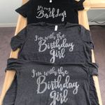 Bella Canvas 3 Birthday Celebration T-shirts.  Size S/M. Photo 0