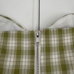 Princess Polly Tuscan Top Green plaid adjustable spaghetti strap sweetheart neck Photo 1