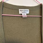 Rena Rowan  Long Sleeve Ribbed Button Down Cardigan Sweater Army Green Size 2X Photo 2