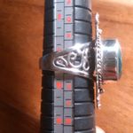 Bali Legacy Verde Onyx Sterling Silver Antique Garden and Floral Ring (Size 9) Photo 2