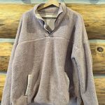 Time And Tru  Women's Faux Shearling Quarter Zip Pullover Top Photo 3