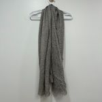 J. McLaughlin  Reed Scarf NEW $98 100% Wool Shaw‎ Gray White Geometric Pattern Photo 1