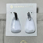 Kendra Scott NWT  Marty Silver Drop Earrings In Slate Cat's Eye NEW‎ w Dustbag Photo 0