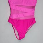 Blooming Jelly  Pink One-Piece Swimsuit with Mesh Accents NWT Size Medium Photo 2