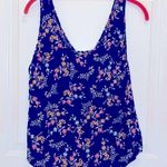 B Jewel  floral tank top with pink neon zipper back Photo 1