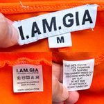I am gia I.AM.GIA Lucid Set Cutout Crop Top Pants Orange Medium EUC Photo 5