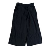 Banana Republic Linen Blend Pull On Wide Leg Cropped Pants Black Size Small Photo 5