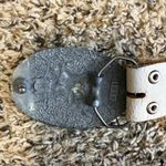 Ed Hardy Vintage  White‎ Leather Belt With Star Buckle Size 34 Photo 4