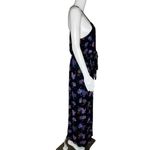 Anthropologie  Moulinette Soeurs Jumpsuit Womens Large Black Purple Floral Casual Photo 1