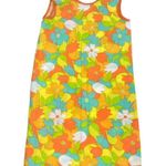 Vintage 60's House Wrap Dress Twee Groovy Mid Century Floral Hippie Flower Power Blue Size undefined Photo 2