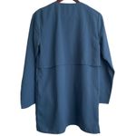 Emelia‎ Women Jacket S Blue Waterfall Open Front Draped Cardigan Capsule Office Photo 2