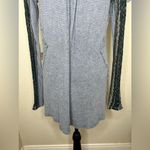 Free People  Gray Waffle Knit with Embroidery Thermal Tunic Sz XS Photo 9