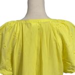 Peyton & Parker Women's 100% Cotton Yellow Eyelet Puff Sleeve Summer Dress Sz XL Photo 4