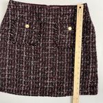 Loft Tweed Mini Skirt Gold Button Front Pocket 8 Petite Photo 2