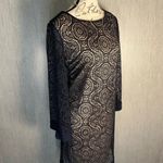 Emma & Michele  Navy Lace Long Sleeve Dress Size Medium Photo 3
