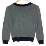 J.Crew M Women’s Cashmere Black and Gray Jeweled Button front Cardigan Photo 3