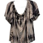 Lida Collection Tie Dye Dark Navy & Gray Top Size L/XL Photo 2