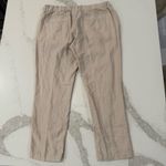 Columbia  Linen Blend Drawstring Cropped Pants Women’s Medium/27L Khaki Beige Photo 6