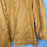 Chico's Chico’s Orange Linen Open Lightweight Jacket with Ruffles Size Chico’s 1 or US 8 Photo 3