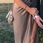 Revolve Jake Gown in Taupe Michael Costello Photo 3