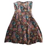 Shoshanna  Vintage Paisley Strapless Dress 4 Photo 0