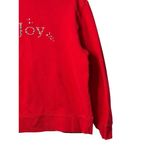 Classic Elements VTG  Red Joy Embellished Crewneck Sweatshirt Women's SZ M Cotton Photo 4