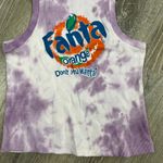 Women's Fanta Racerback Cropped Graphic Purple Tank Top Photo 4