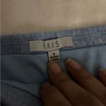 Iris  Textured Denim Blue Pencil Skirt Photo 1