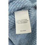 J. JILL Hooded Ribbed Knit Tunic Sweater Long Sleeve in Blue Large Comfortable Photo 5