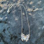 Sterling Butterfly Pendant Necklace with Multiple Gemstones | So sparkly! NWOT Silver Photo 2