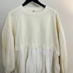 Free People  Eleanor Sweatshirt Dress in Grey Combo Size Small Photo 5