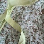 Yousify Womens Cropped Puffer Jackets Floral Print Tie Open Front Lightweight Quilted Jacket Yellow Size M Photo 1