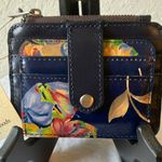 Patricia Nash : Navy Blue Floral Leather Card Holder Photo 3
