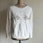 Lovers + Friends  Baroque Embroidered White Pullover Top Size XS Photo 1